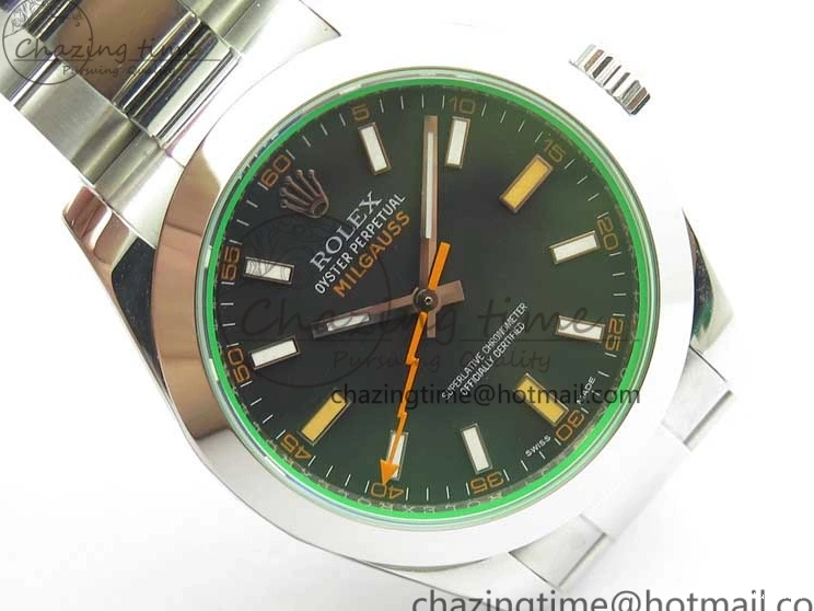 SH3131 GV on Black Bracelet Best ARF Dial Steel 1:1 Edition Milgauss 904L 116400 0803